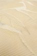 Photo9: O0528Z Vintage Japanese Kimono   Off White  NAGOYA OBI sash Abstract pattern Linen. (Grade C) (9)