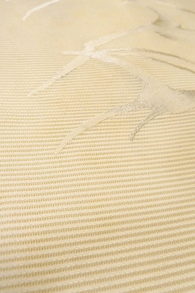 Photo11: O0528Z Vintage Japanese Kimono   Off White  NAGOYA OBI sash Abstract pattern Linen. (Grade C) (11)