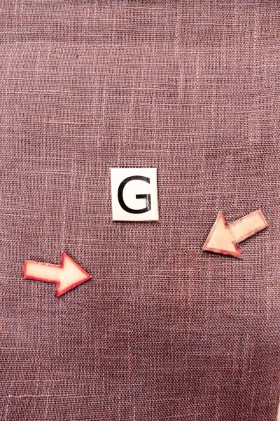 Photo19: O0529A Vintage Japanese Kimono Pale Grayish Purple  FUKURO NAGOYA Obi Abstract pattern Linen. (Grade C) (19)