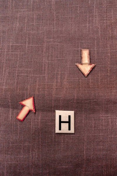 Photo20: O0529A Vintage Japanese Kimono Pale Grayish Purple  FUKURO NAGOYA Obi Abstract pattern Linen. (Grade C) (20)