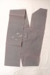 Photo1: O0529B Vintage Japanese Kimono  Grayish Purple  FUKURO NAGOYA Obi Bird Linen. (Grade C) (1)