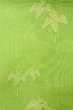 Photo3: O0529C Vintage Japanese Kimono  Light Yellowish Green  FUKURO NAGOYA Obi Iris Linen. (Grade B) (3)