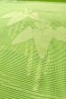 Photo8: O0529C Vintage Japanese Kimono  Light Yellowish Green  FUKURO NAGOYA Obi Iris Linen. (Grade B) (8)