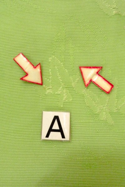 Photo12: O0529C Vintage Japanese Kimono  Light Yellowish Green  FUKURO NAGOYA Obi Iris Linen. (Grade B) (12)