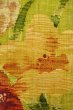 Photo6: Mint O0529D Vintage Japanese Kimono  Vivid Yellowish Green  FUKURO NAGOYA Obi Flower Linen. (Grade A) (6)
