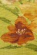 Photo7: Mint O0529D Vintage Japanese Kimono  Vivid Yellowish Green  FUKURO NAGOYA Obi Flower Linen. (Grade A) (7)