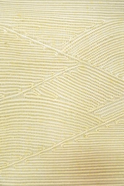 Photo5: O0606B Vintage Japanese Kimono  Pale Off White  NAGOYA OBI sash Abstract pattern Linen. (Grade C) (5)