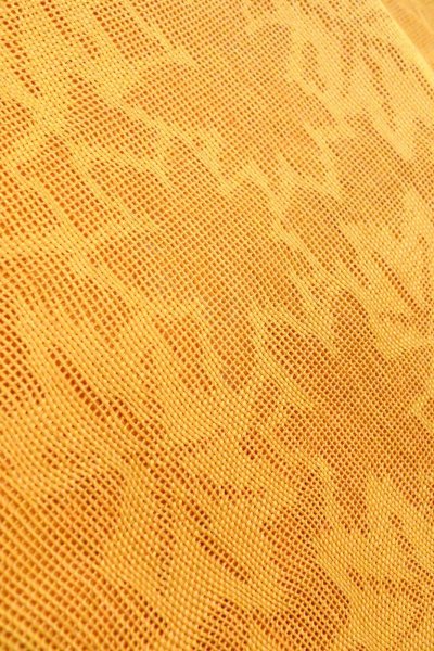 Photo9: O0606C Vintage Japanese Kimono   Golden Yellow  NAGOYA OBI sash MOMIJI maple leaf Linen. (Grade B) (9)