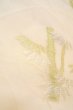 Photo9: O0606D Vintage Japanese Kimono  Pale Off White  NAGOYA OBI sash Peony Linen. (Grade C) (9)