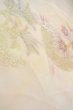 Photo11: O0606D Vintage Japanese Kimono  Pale Off White  NAGOYA OBI sash Peony Linen. (Grade C) (11)