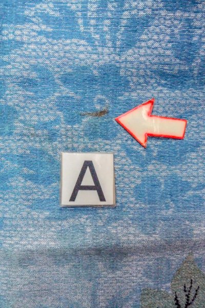 Photo14: O0606E Vintage Japanese Kimono  Shiny Silver  NAGOYA OBI sash Flower Linen. (Grade D) (14)