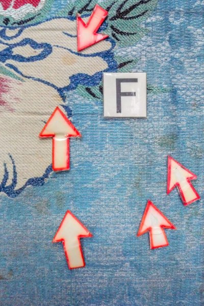 Photo19: O0606E Vintage Japanese Kimono  Shiny Silver  NAGOYA OBI sash Flower Linen. (Grade D) (19)