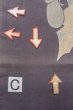 Photo15: O0606F Vintage Japanese Kimono  Dark Purple  NAGOYA OBI sash Leaf Linen. (Grade C) (15)