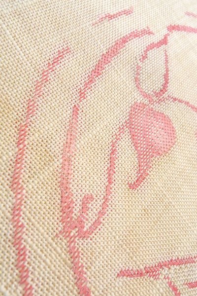 Photo10: O0606G Vintage Japanese Kimono   Ivory  NAGOYA OBI sash Ivy Linen. (Grade C) (10)