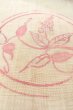 Photo11: O0606G Vintage Japanese Kimono   Ivory  NAGOYA OBI sash Ivy Linen. (Grade C) (11)