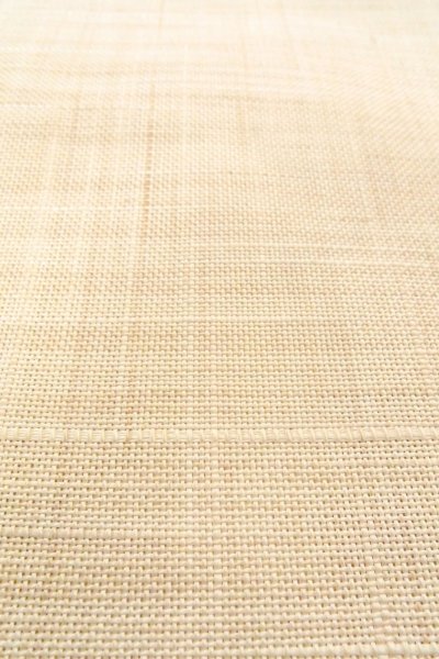 Photo12: O0606G Vintage Japanese Kimono   Ivory  NAGOYA OBI sash Ivy Linen. (Grade C) (12)