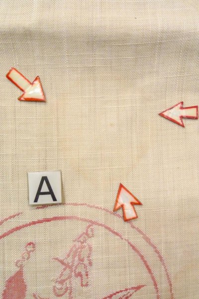 Photo14: O0606G Vintage Japanese Kimono   Ivory  NAGOYA OBI sash Ivy Linen. (Grade C) (14)