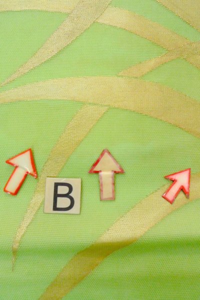 Photo16: O0606H Vintage Japanese Kimono  Light Yellowish Green  NAGOYA OBI sash Bamboo leaf Linen. (Grade C) (16)