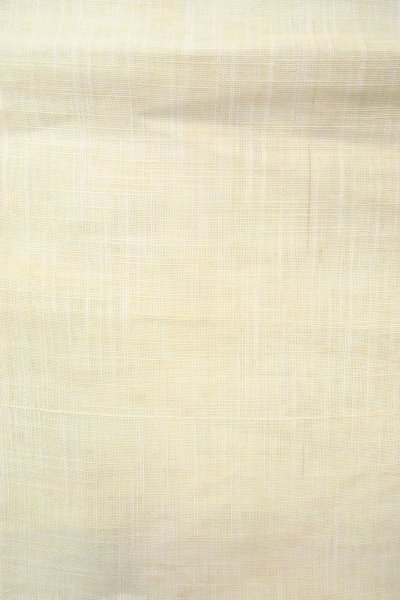 Photo4: O0606I Vintage Japanese Kimono  Pale Off White  NAGOYA OBI sash Abstract pattern Linen. (Grade C) (4)