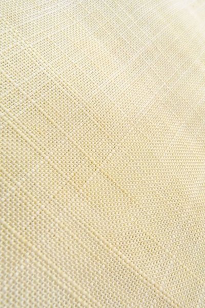 Photo12: O0606I Vintage Japanese Kimono  Pale Off White  NAGOYA OBI sash Abstract pattern Linen. (Grade C) (12)