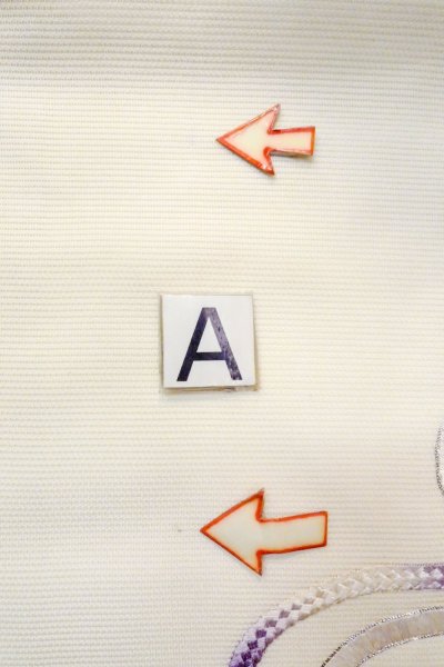 Photo14: O0606J Vintage Japanese Kimono  Light Off White  NAGOYA OBI sash KUMIHIMO rope with tassels Linen. (Grade B) (14)