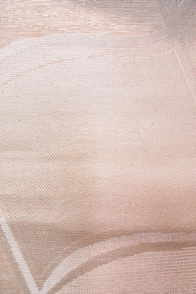 Photo6: O0606K Vintage Japanese Kimono Shiny Pale Pink  FUKURO OBI sash Geometrical pattern Linen. (Grade B) (6)