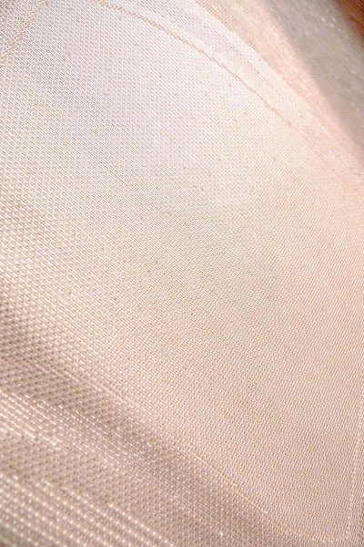 Photo11: O0606K Vintage Japanese Kimono Shiny Pale Pink  FUKURO OBI sash Geometrical pattern Linen. (Grade B) (11)