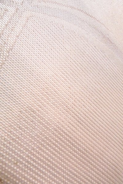 Photo13: O0606K Vintage Japanese Kimono Shiny Pale Pink  FUKURO OBI sash Geometrical pattern Linen. (Grade B) (13)