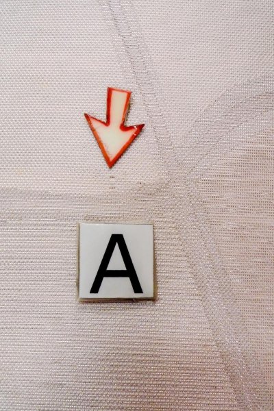 Photo16: O0606K Vintage Japanese Kimono Shiny Pale Pink  FUKURO OBI sash Geometrical pattern Linen. (Grade B) (16)