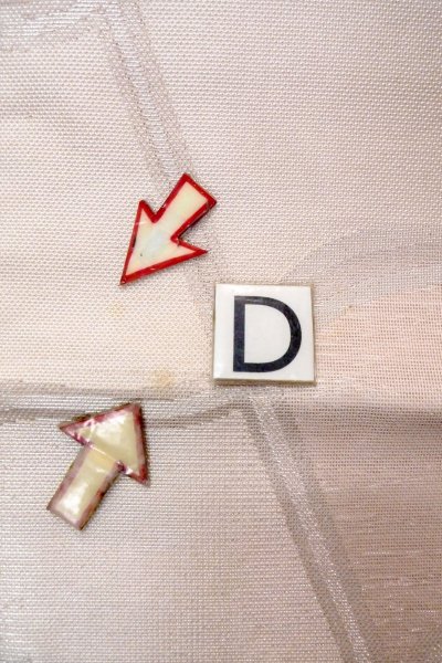 Photo19: O0606K Vintage Japanese Kimono Shiny Pale Pink  FUKURO OBI sash Geometrical pattern Linen. (Grade B) (19)