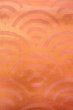 Photo5: O0606L Vintage Japanese Kimono  Shiny Orange  FUKURO OBI sash Wave Linen. (Grade B) (5)