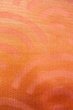 Photo7: O0606L Vintage Japanese Kimono  Shiny Orange  FUKURO OBI sash Wave Linen. (Grade B) (7)