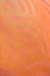 Photo9: O0606L Vintage Japanese Kimono  Shiny Orange  FUKURO OBI sash Wave Linen. (Grade B) (9)