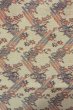 Photo3: O0606M Vintage Japanese Kimono   Gray  NAGOYA OBI sash Flower Linen. (Grade C) (3)