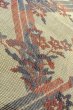 Photo9: O0606M Vintage Japanese Kimono   Gray  NAGOYA OBI sash Flower Linen. (Grade C) (9)