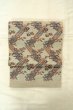 Photo13: O0606M Vintage Japanese Kimono   Gray  NAGOYA OBI sash Flower Linen. (Grade C) (13)
