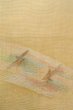 Photo4: O0606O Vintage Japanese Kimono  Grayish Yellow  FUKURO OBI sash Abstract pattern Linen. (Grade B) (4)