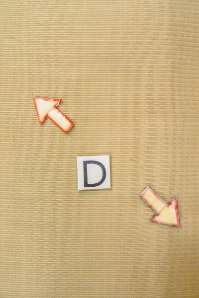 Photo15: O0606O Vintage Japanese Kimono  Grayish Yellow  FUKURO OBI sash Abstract pattern Linen. (Grade B) (15)