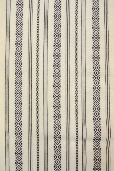 Photo3: O0606P Vintage Japanese Kimono   Ivory  FUKURO OBI sash KENJO pattern(A prestigious pattern meaning that it was presented to the Shogunate.) Wool. (Grade D) (3)