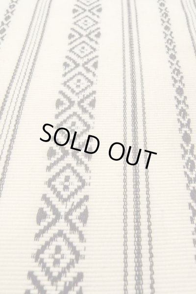 Photo9: O0606P Vintage Japanese Kimono   Ivory  FUKURO OBI sash KENJO pattern(A prestigious pattern meaning that it was presented to the Shogunate.) Wool. (Grade D) (9)
