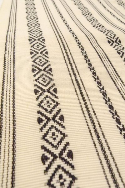 Photo10: O0606P Vintage Japanese Kimono   Ivory  FUKURO OBI sash KENJO pattern(A prestigious pattern meaning that it was presented to the Shogunate.) Wool. (Grade D) (10)