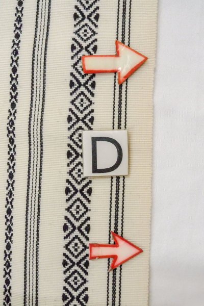 Photo15: O0606P Vintage Japanese Kimono   Ivory  FUKURO OBI sash KENJO pattern(A prestigious pattern meaning that it was presented to the Shogunate.) Wool. (Grade D) (15)