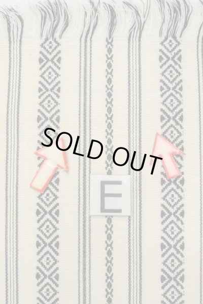 Photo16: O0606P Vintage Japanese Kimono   Ivory  FUKURO OBI sash KENJO pattern(A prestigious pattern meaning that it was presented to the Shogunate.) Wool. (Grade D) (16)