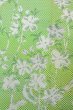Photo5: O0606Q Vintage Japanese Kimono  Shiny Yellowish Green  FUKURO NAGOYA Obi SAKURA cherry blossom Silk. (Grade C) (5)