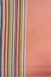 Photo3: O0606S Vintage Japanese Kimono   Coral  FUKURO NAGOYA Obi Stripes Silk. (Grade C) (3)
