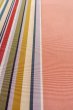 Photo9: O0606S Vintage Japanese Kimono   Coral  FUKURO NAGOYA Obi Stripes Silk. (Grade C) (9)