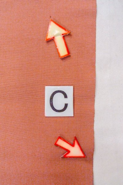 Photo14: O0606S Vintage Japanese Kimono   Coral  FUKURO NAGOYA Obi Stripes Silk. (Grade C) (14)