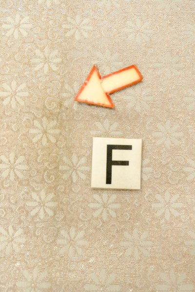 Photo17: O0606W Vintage Japanese Kimono  Light Gray  FUKURO NAGOYA Obi Flower Silk. (Grade D) (17)