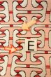 Photo16: O0606X Vintage Japanese Kimono   Off White  FUKURO NAGOYA Obi Geometrical pattern Silk. (Grade C) (16)