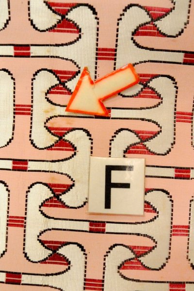 Photo17: O0606X Vintage Japanese Kimono   Off White  FUKURO NAGOYA Obi Geometrical pattern Silk. (Grade C) (17)